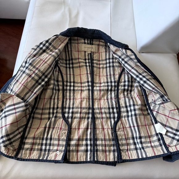 Burberry Baby kid vest jacket denim jean 10T Burberry blue - Picture 6 of 6